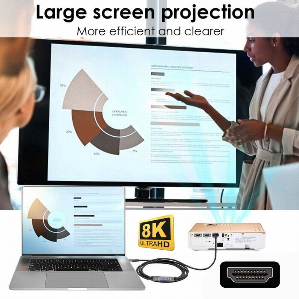 Mini HDMI Male to HDMI 2.1 Female UHD Extension Gold Converter Adapter Support 8K 60hz HDTV HD-038-C8K01