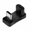 10Gbps USB3.1 Type C Male to Female Power Data Video Adapter Opposite U Shape Back Angled Compatible with Steam Deck Phone Laptop UC-068-OS