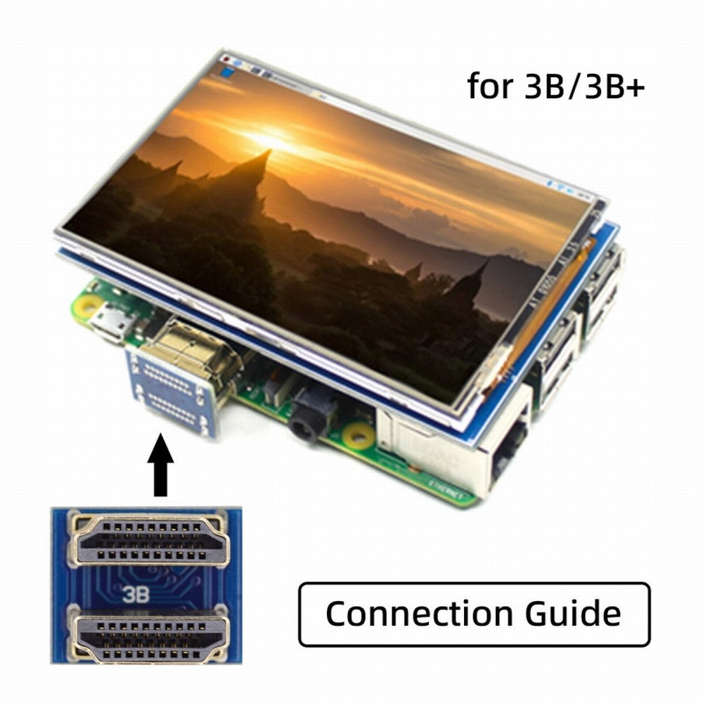 2pcs/set HDMI to Micro HDMI Type A to Type-D Male Connector Socket for Raspberry PI 3B/3B+/4B Opposite U Shape Back Angled CN-006