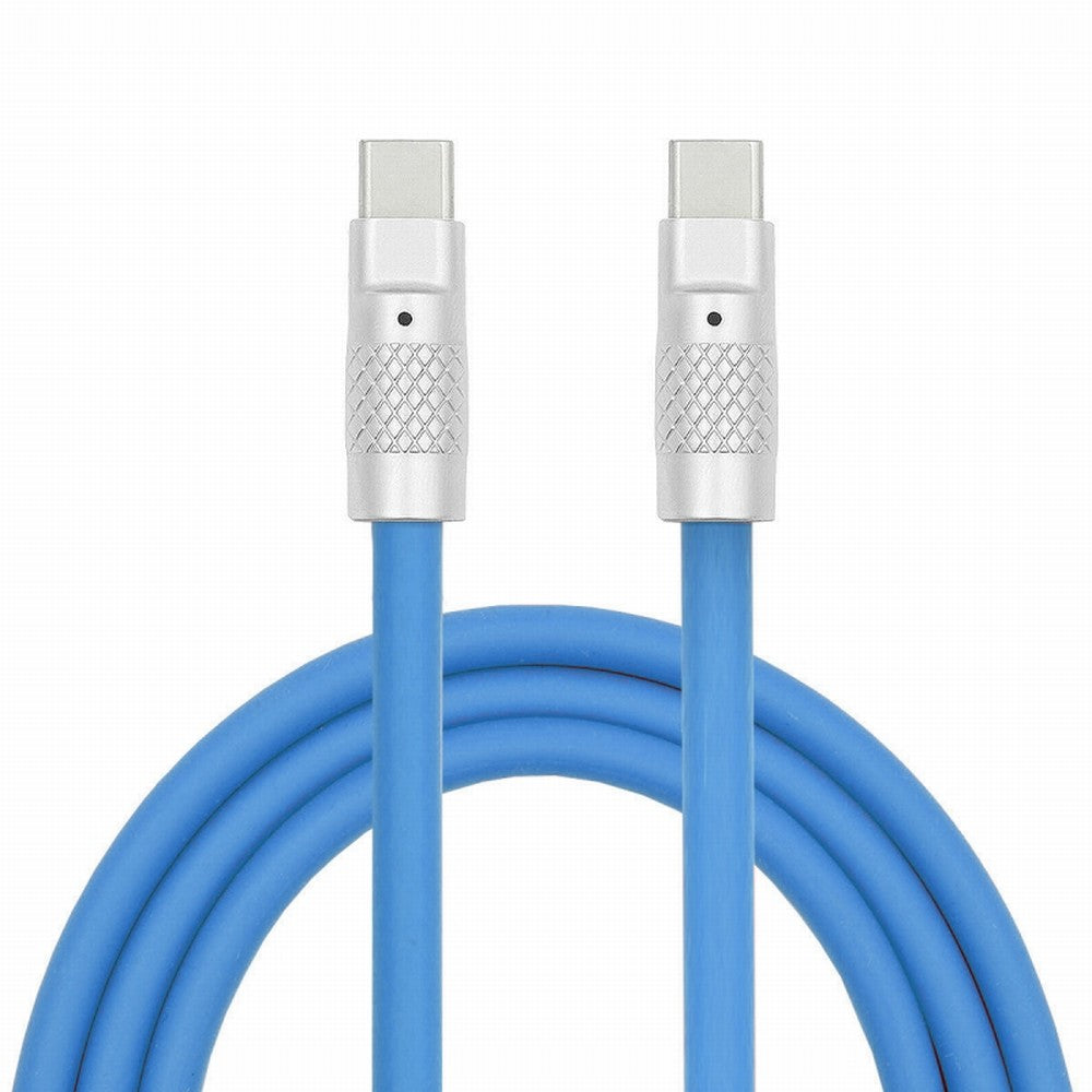 USB-C Type C to USB-C Liquid Silicone Ultra Soft 120W Power USB2.0 Data Cable Fast Charge for Laptop Tablet Phone CC-UC-003