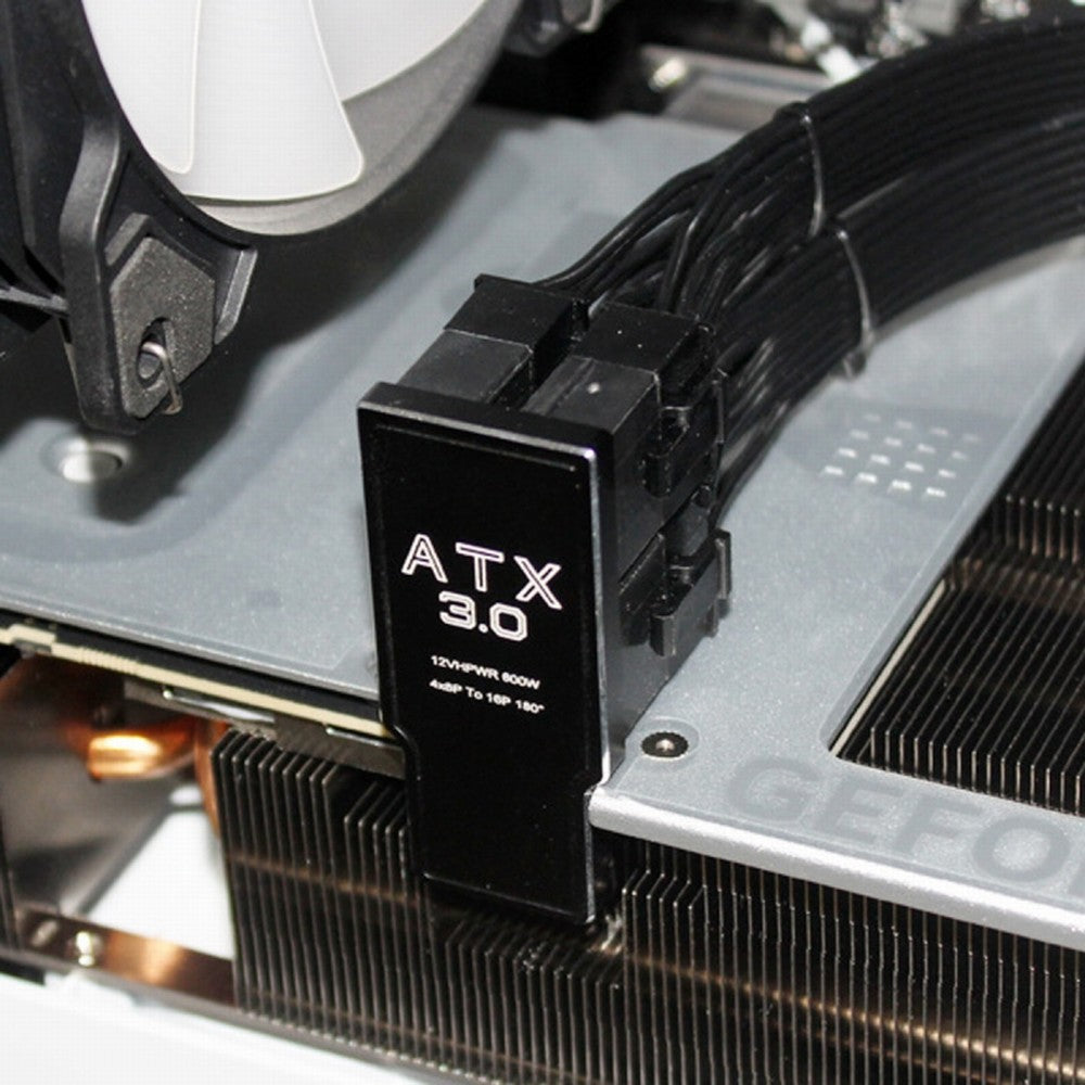 12VHPWR ATX3.0 PCI-E 5.0 Power Modular Adapter to Four ATX 8P Down Angled 90 Degree for 4080 5090TI 16Pin 12+4P Graphics Card PW-044-DN