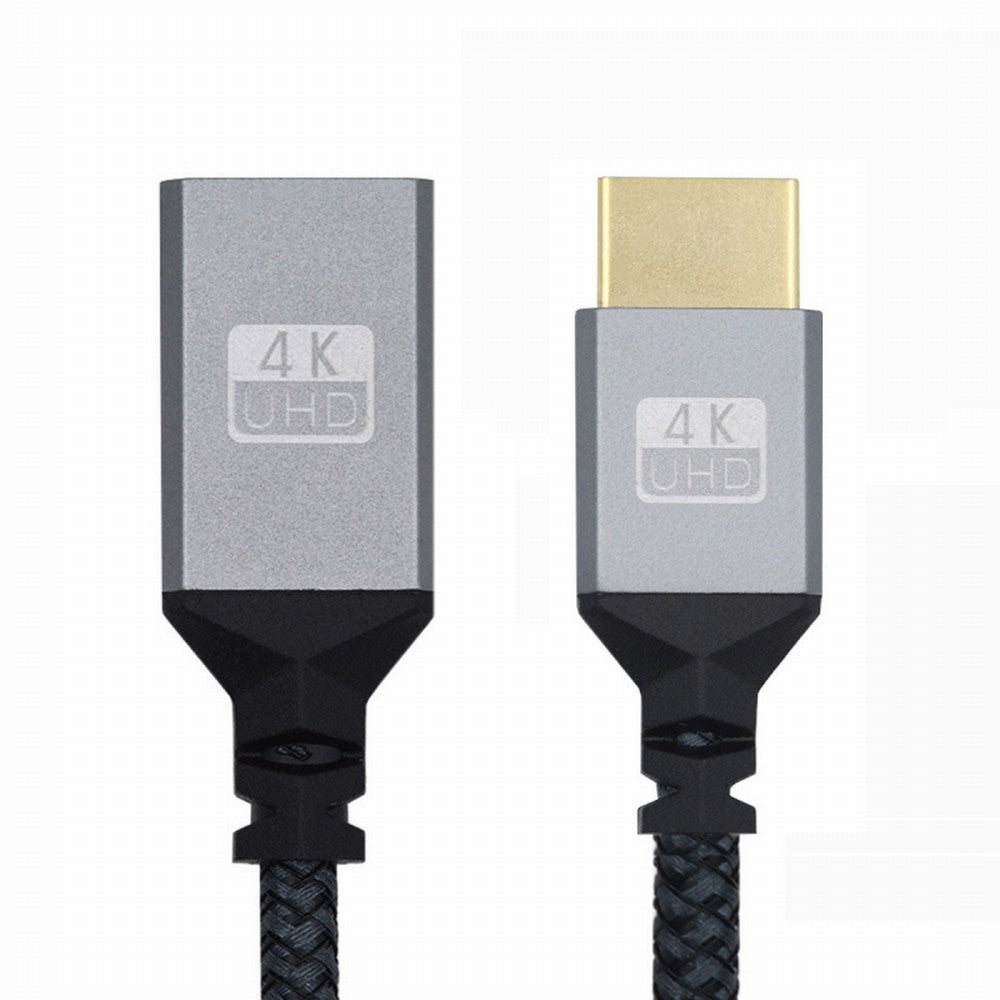 HDMI 1.4 Type A Male to A Female Extension Cable Straight Connector 90 Degree Support HDTV 4K 60hz 3D HD-061-BK