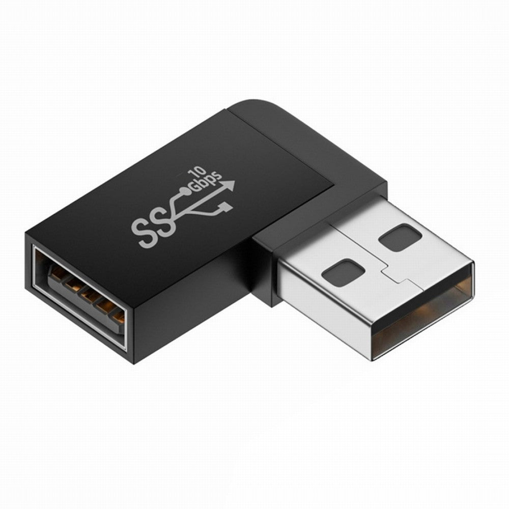 10Gbps USB3.0 Male to Female Extension Power Data Video Adapter 90 Degree Left Angled Type U3-018-LF