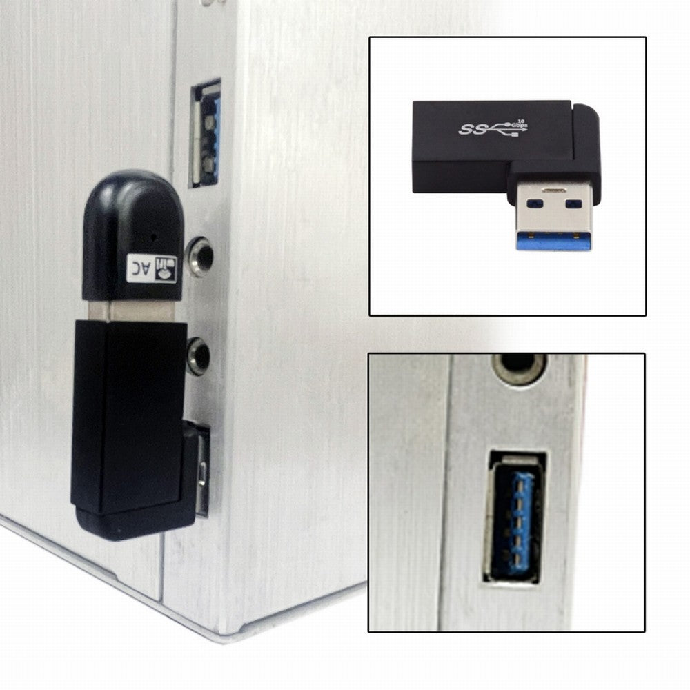 10Gbps USB3.0 Male to Female Extension Power Data Video Adapter 90 Degree Right Angled Type U3-018-RF