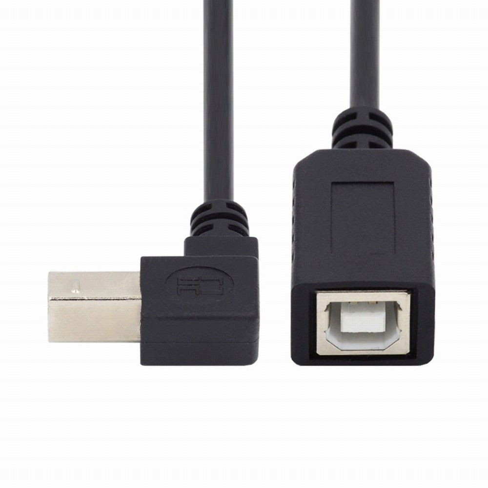 USB 2.0 B Type Male to Female Extension Cable Down Angled 90 Degree 20cm for Printer Scanner Disk U2-068-DN