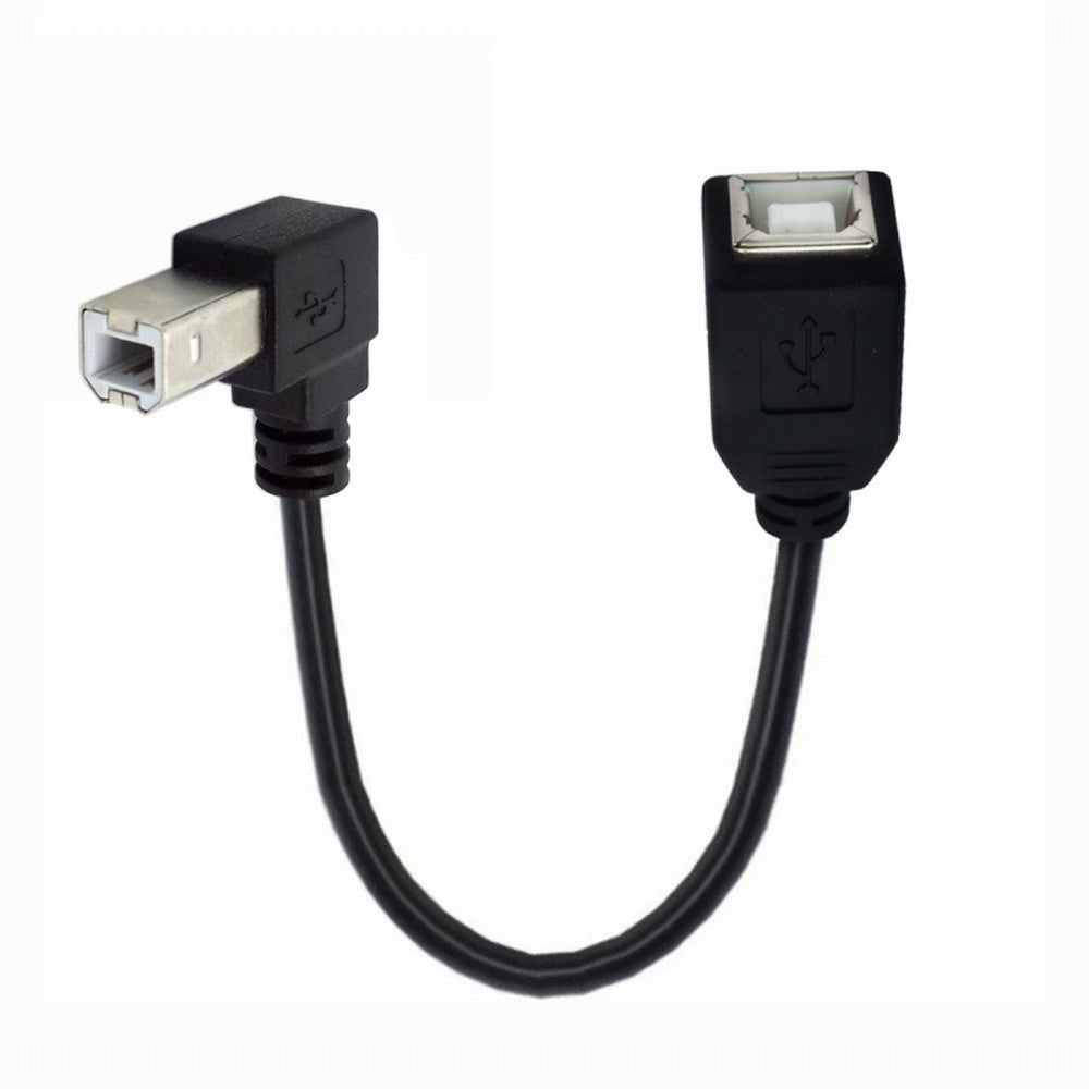 USB 2.0 B Type Male to Female Extension Cable Down Angled 90 Degree 20cm for Printer Scanner Disk U2-068-DN