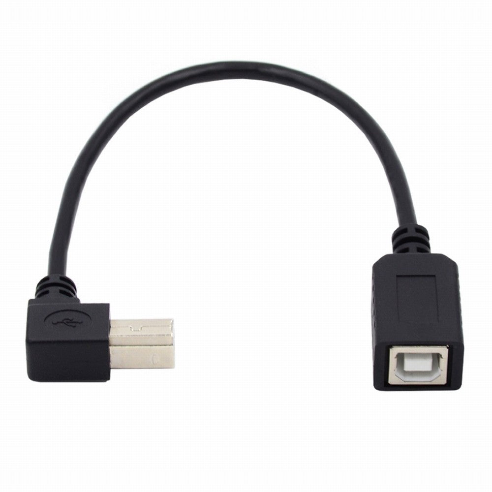 USB 2.0 B Type Male to Female Extension Cable Right Angled 90 Degree 20cm for Printer Scanner Disk U2-068-RI