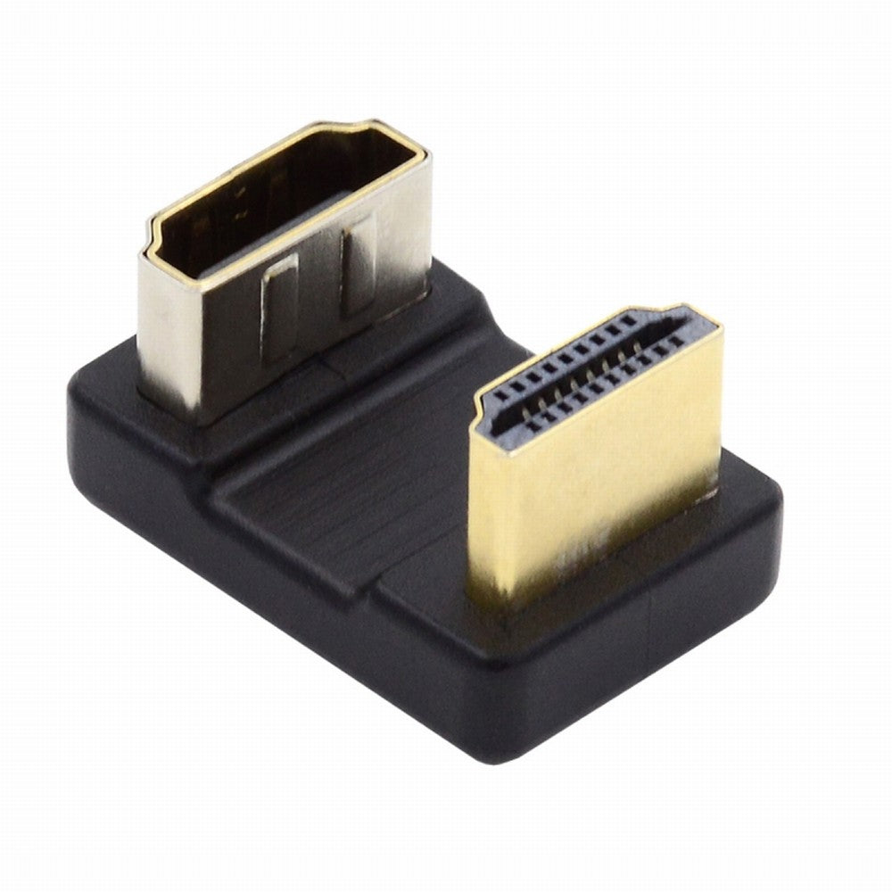 Standard HDMI 1.4 Male Type-A to HDMI Female Port Savers 360 Degree Down Opposite U Shape Back Angled Extension Adapter Converter HD-019-DN