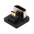 Micro HDMI 1.4 Male Type-D to HDMI Female Port Savers 360 Degree Down Opposite U Shape Back Angled Extension Adapter Converter HD-020-DN