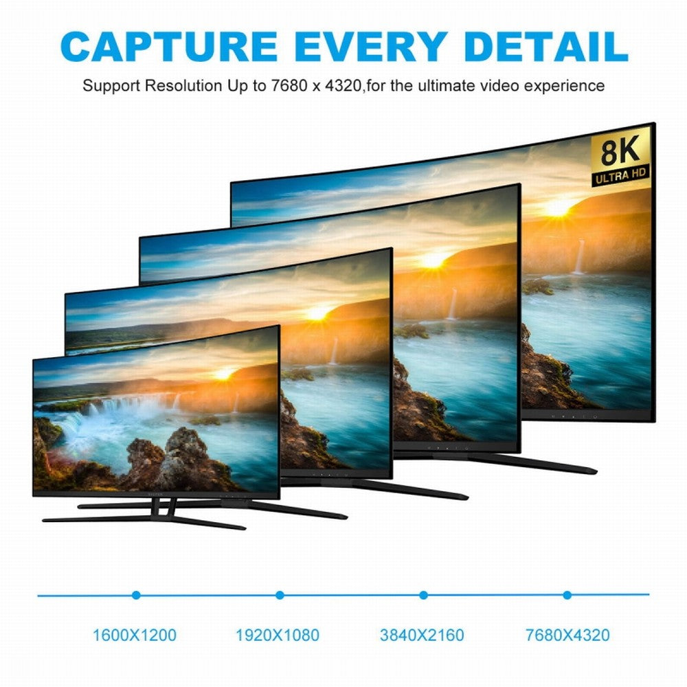 Mini DisplayPort 1.4 Male to Mini DP Female 8K 60hz Adapter Ultra-HD UHD 4K 144hz 7680*4320 for Video PC Laptop Monitor DP-036-8K03