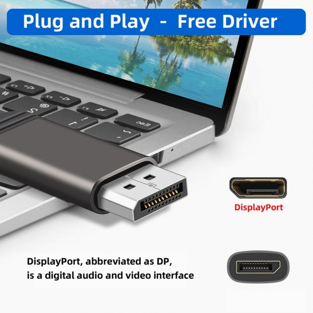 DisplayPort 1.4 Male to DP Female 8K 60hz Adapter Ultra-HD UHD 4K 144hz 7680*4320 for Video PC Laptop Monitor DP-036-8K02