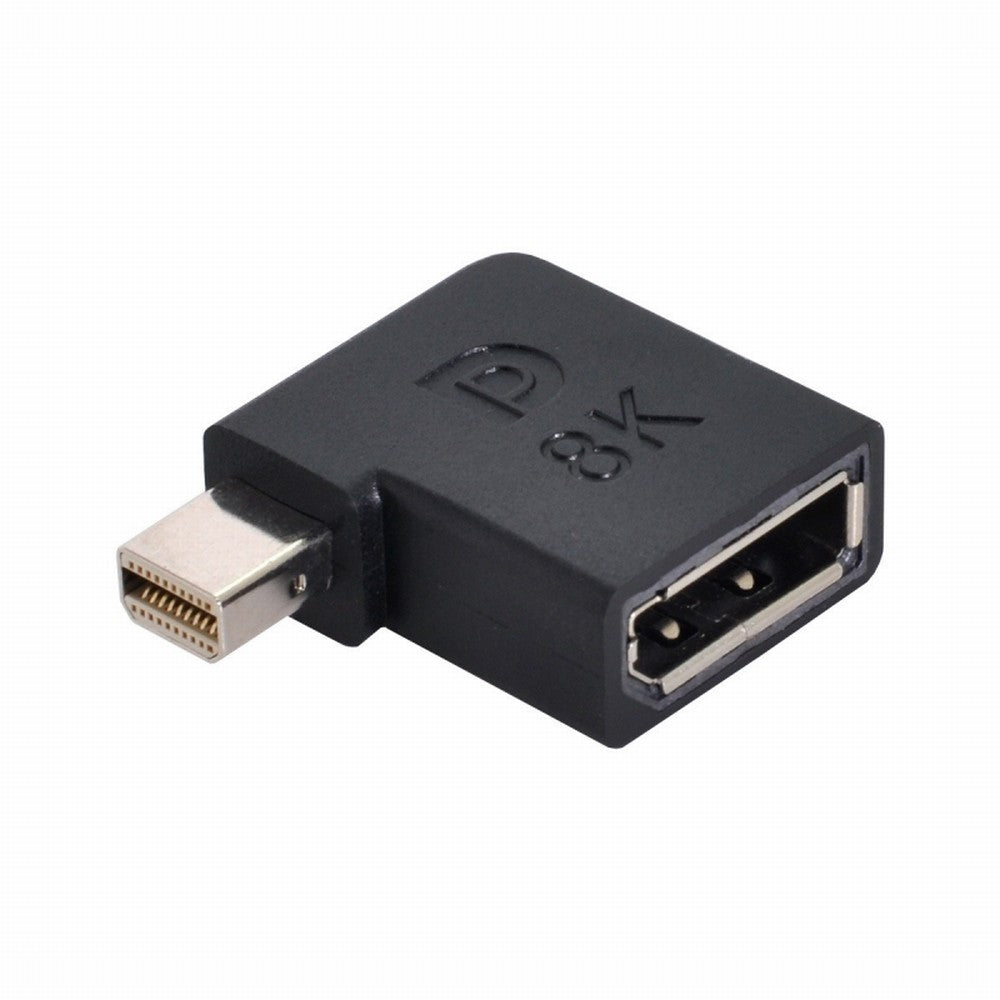 Angled Mini DisplayPort 1.4 Male to DP Female 8K 60hz Adapter Ultra-HD UHD 4K 144hz 7680*4320 for Video PC Laptop Monitor DP-036-8K05