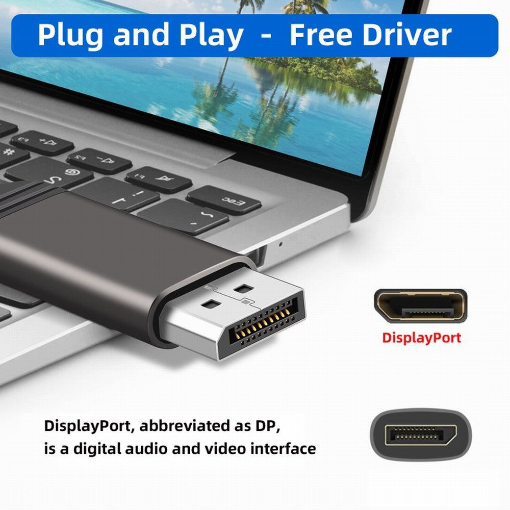 Angled Mini DisplayPort 1.4 Male to DP Female 8K 60hz Adapter Ultra-HD UHD 4K 144hz 7680*4320 for Video PC Laptop Monitor DP-036-8K05