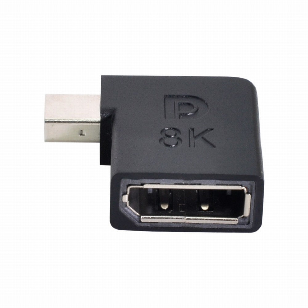 Angled Mini DisplayPort 1.4 Male to DP Female 8K 60hz Adapter Ultra-HD UHD 4K 144hz 7680*4320 for Video PC Laptop Monitor DP-036-8K05