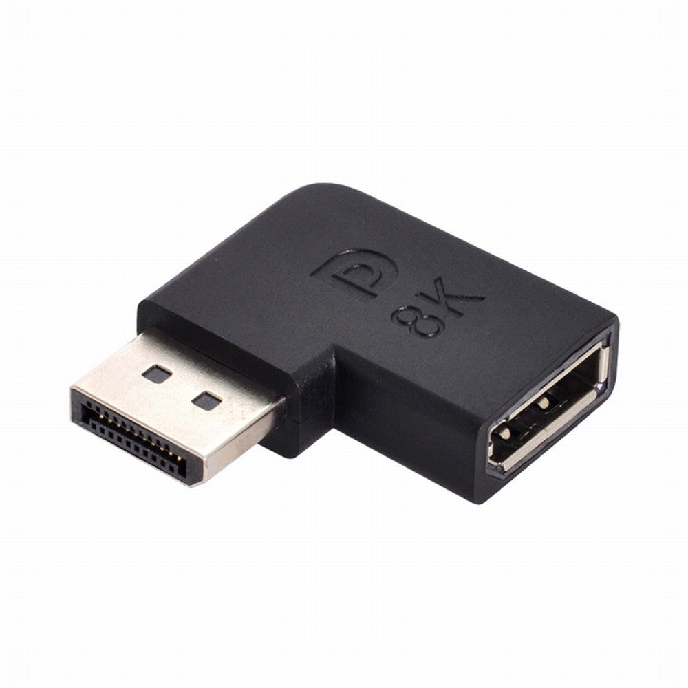 Angled DisplayPort 1.4 Male to DP Female 8K 60hz Adapter Ultra-HD UHD 4K 144hz 7680*4320 for Video PC Laptop Monitor DP-036-8K06