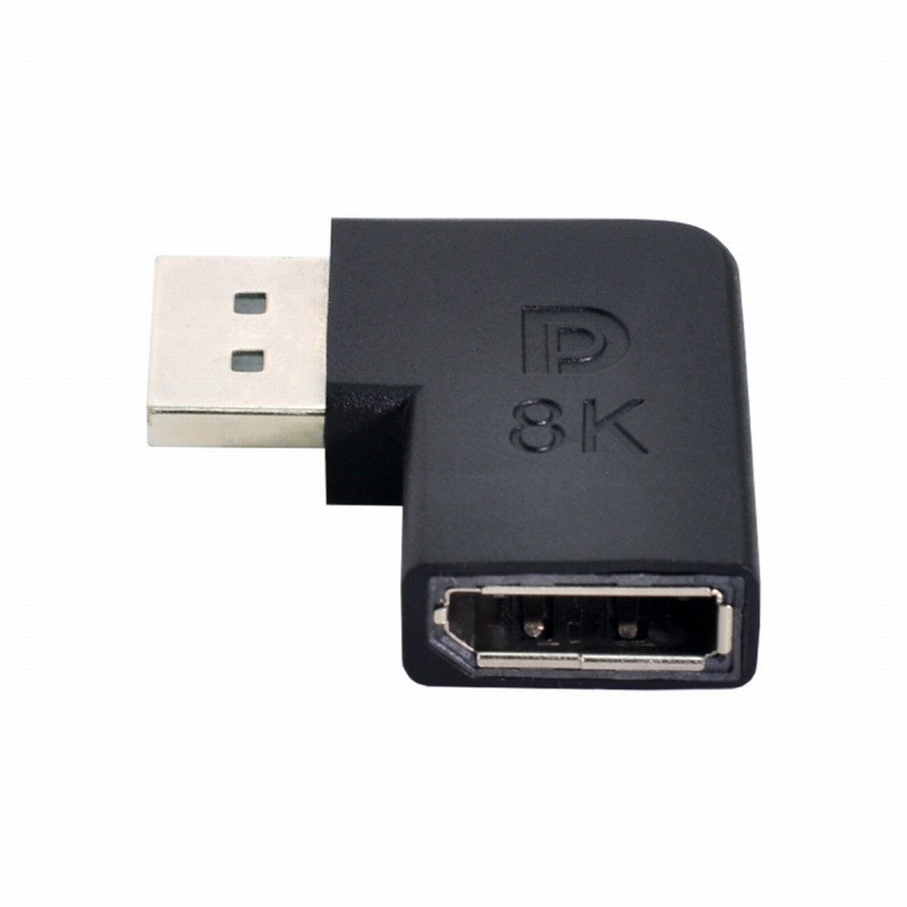 Angled DisplayPort 1.4 Male to DP Female 8K 60hz Adapter Ultra-HD UHD 4K 144hz 7680*4320 for Video PC Laptop Monitor DP-036-8K06