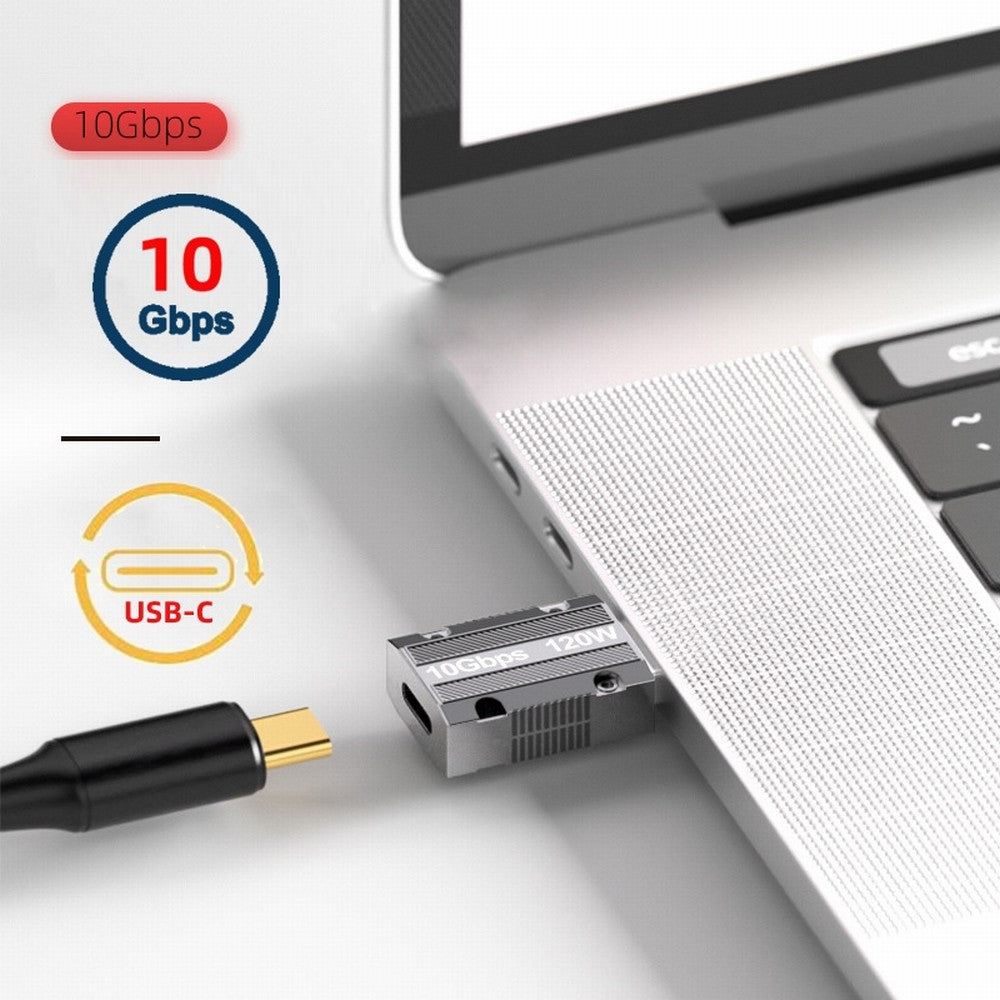 USB-C USB 3.1 Type C Female to USB 3.0 A Male 10Gbps Data 120W Power Adapter Alloy Shell for Laptop Tablet Mobile Phone UC-067-SL