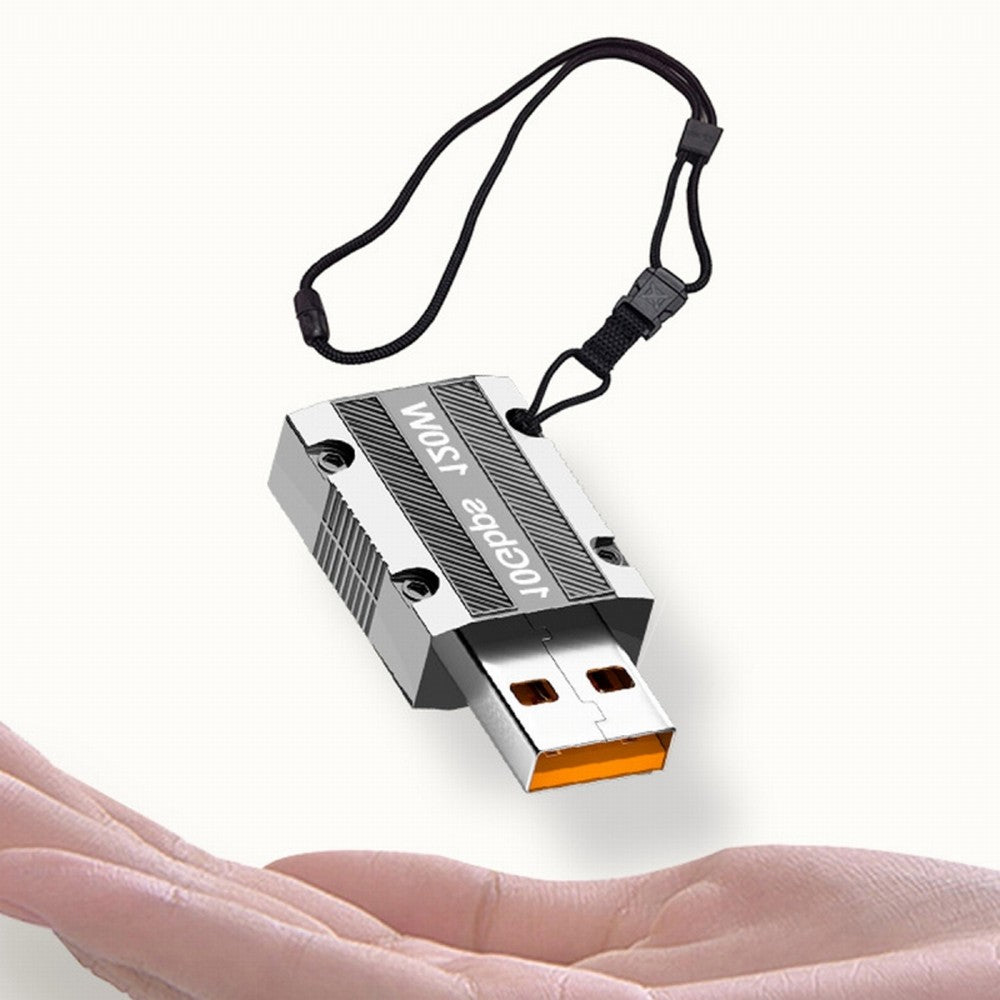 USB-C USB 3.1 Type C Female to USB 3.0 A Male 10Gbps Data 120W Power Adapter Alloy Shell for Laptop Tablet Mobile Phone UC-067-SL