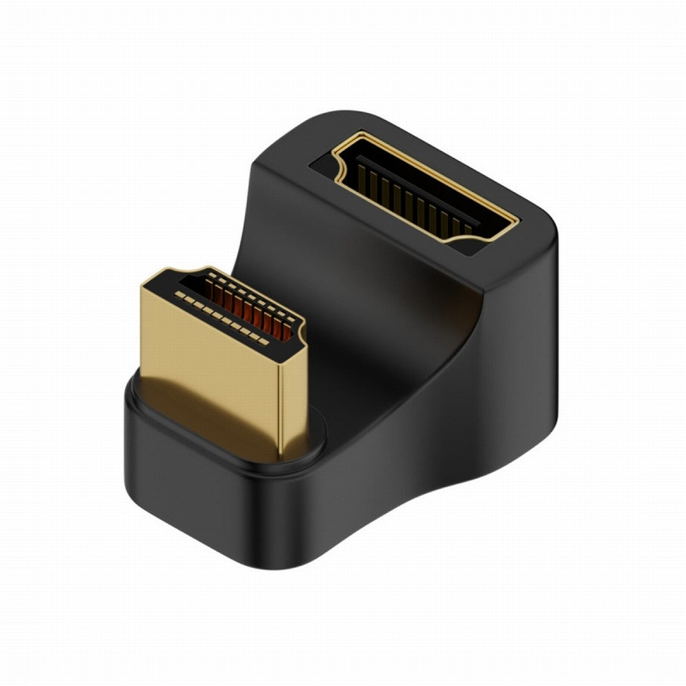 HDMI Male Type-A to HDMI Female Port Savers 360 Degree Down Opposite U Shape Back Angled Extension Adapter Converter HD-024-DN