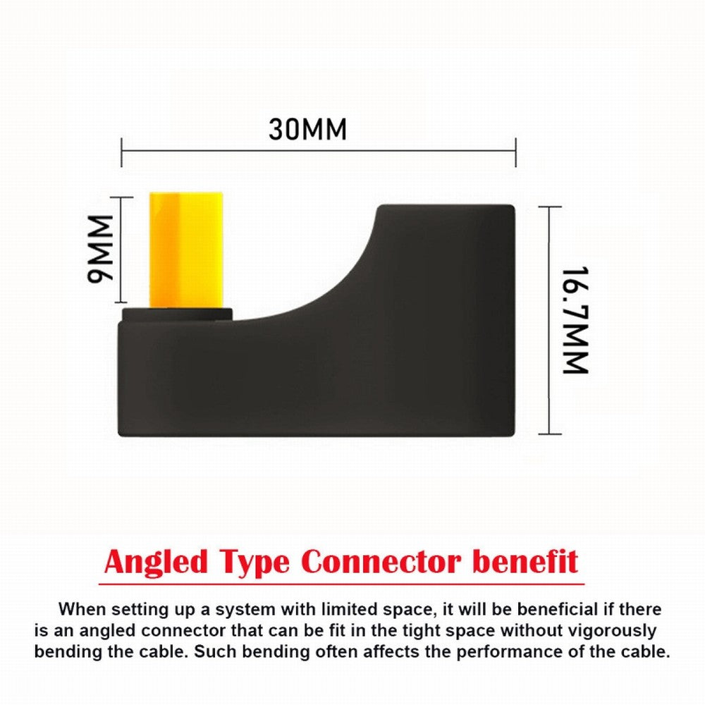 HDMI Male Type-A to HDMI Female Port Savers 360 Degree Up Opposite U Shape Back Angled Extension Adapter Converter HD-024-UP