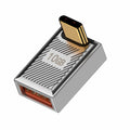 USB-C USB 3.1 Type C Male to USB 3.0 A Female 10Gbps OTG Data 120W Power Up Down Angled Adapter Alloy Shell Mecha Cyberpunk Style UC-017-UP