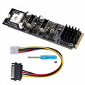 10Gbps Dual Type-E USB 3.1 Front Panel Socket to NVME NGFF M-Key Express Card Adapter for Motherboard EP-020
