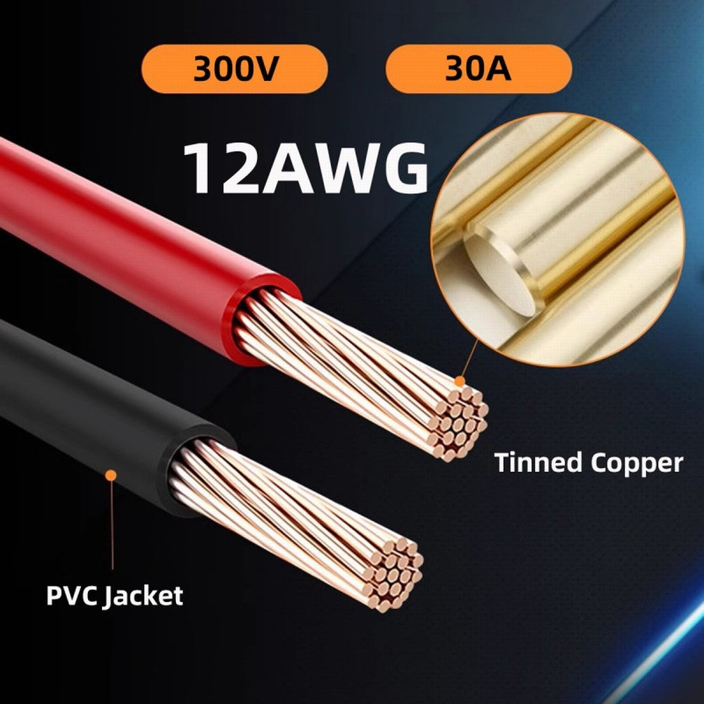 XT60 Female to Female 12AWG Extension Cable Connector for RC Battery Portable Power Station Solar Panel PW-052-FF
