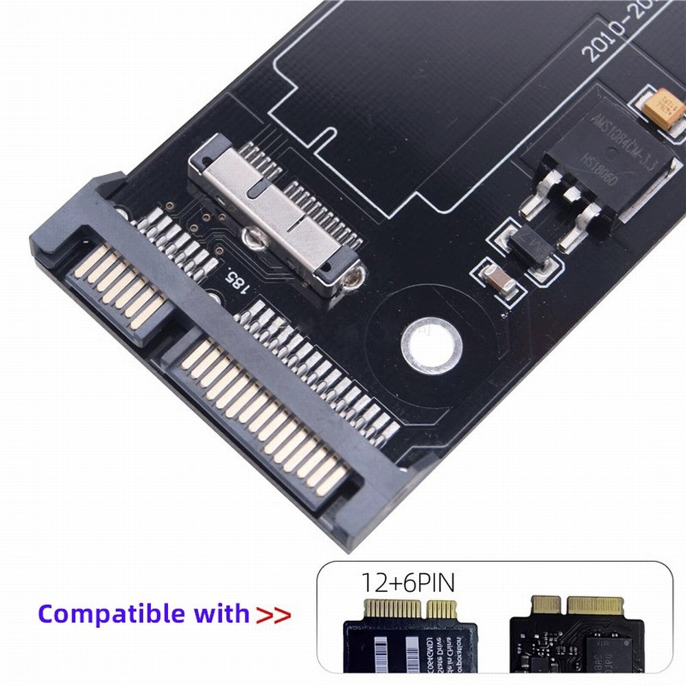 USB 3.0 to 12+6pin SSD HDD to SATA 22Pin Hard Disk Cartridge Drive for Apple 2010 2011 Macbook Air A1369 A1370 SSD U3-067+SA-071