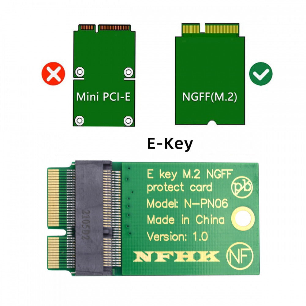 NGFF E-Key A+E Key 22x30mm to 22x42mm Male to Female Extension Adapter for Wireless Card SA-068-EKEY
