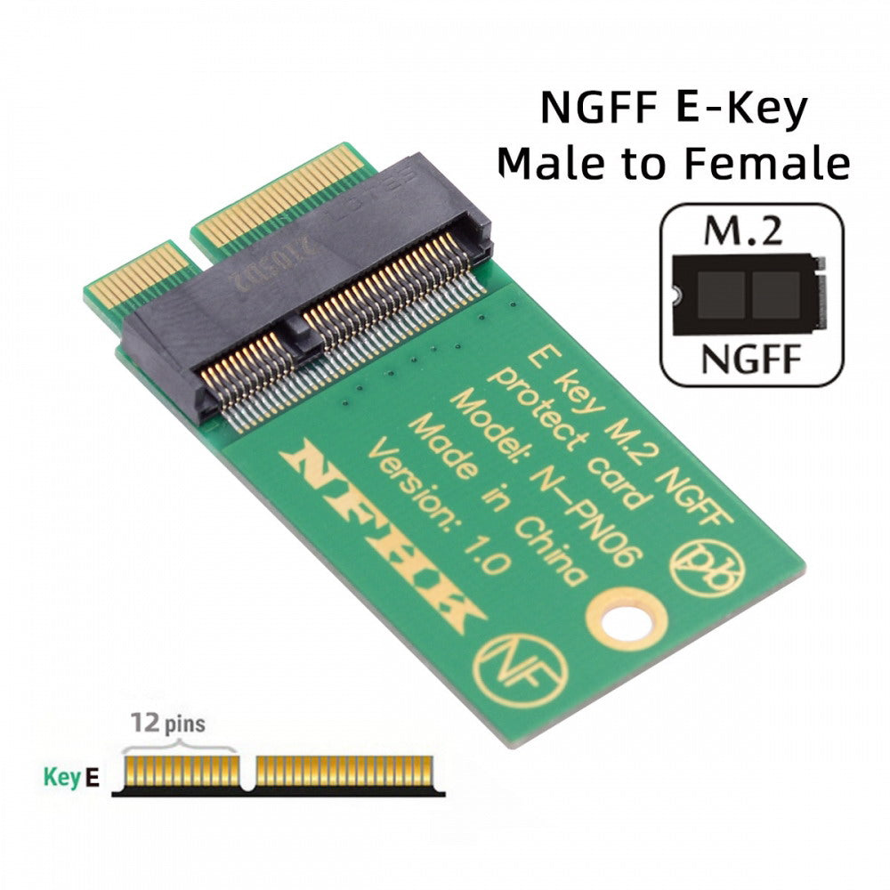 NGFF E-Key A+E Key 22x30mm to 22x42mm Male to Female Extension Adapter for Wireless Card SA-068-EKEY