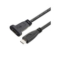 USB-C USB 3.1 Type C Male to Female Extension Data Cable with Panel Mount Screw Hole UC-041-BK