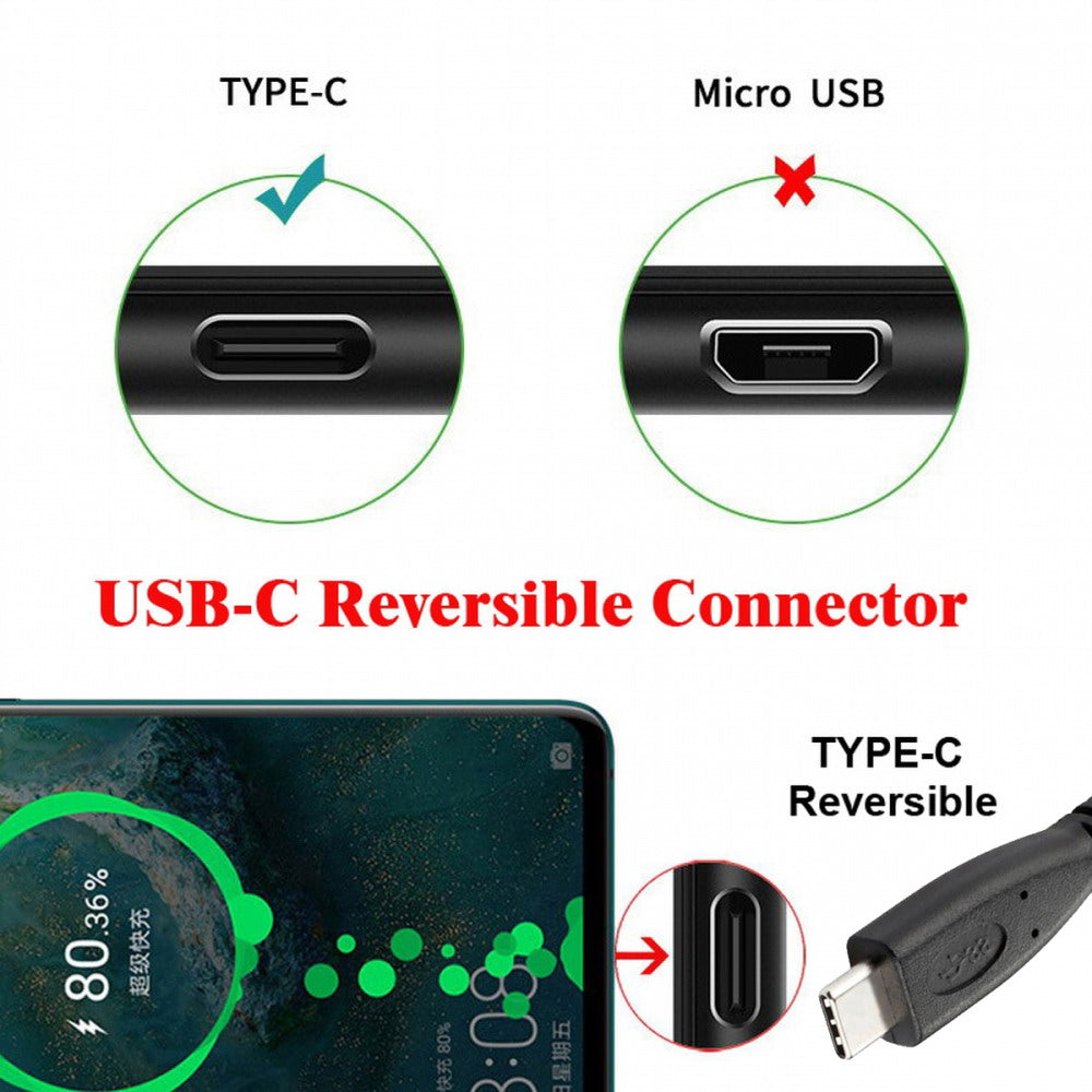 USB-C USB 3.1 Type C Male to Female Extension Data Cable with Panel Mount Screw Hole UC-041-BK