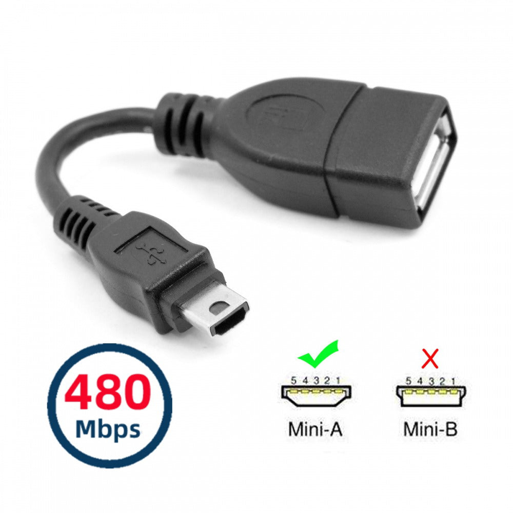 VMC-UAM1 USB 2.0 OTG Cable Mini A Type Male to USB Female Host for Sony Handycam PDA Phone U2-007