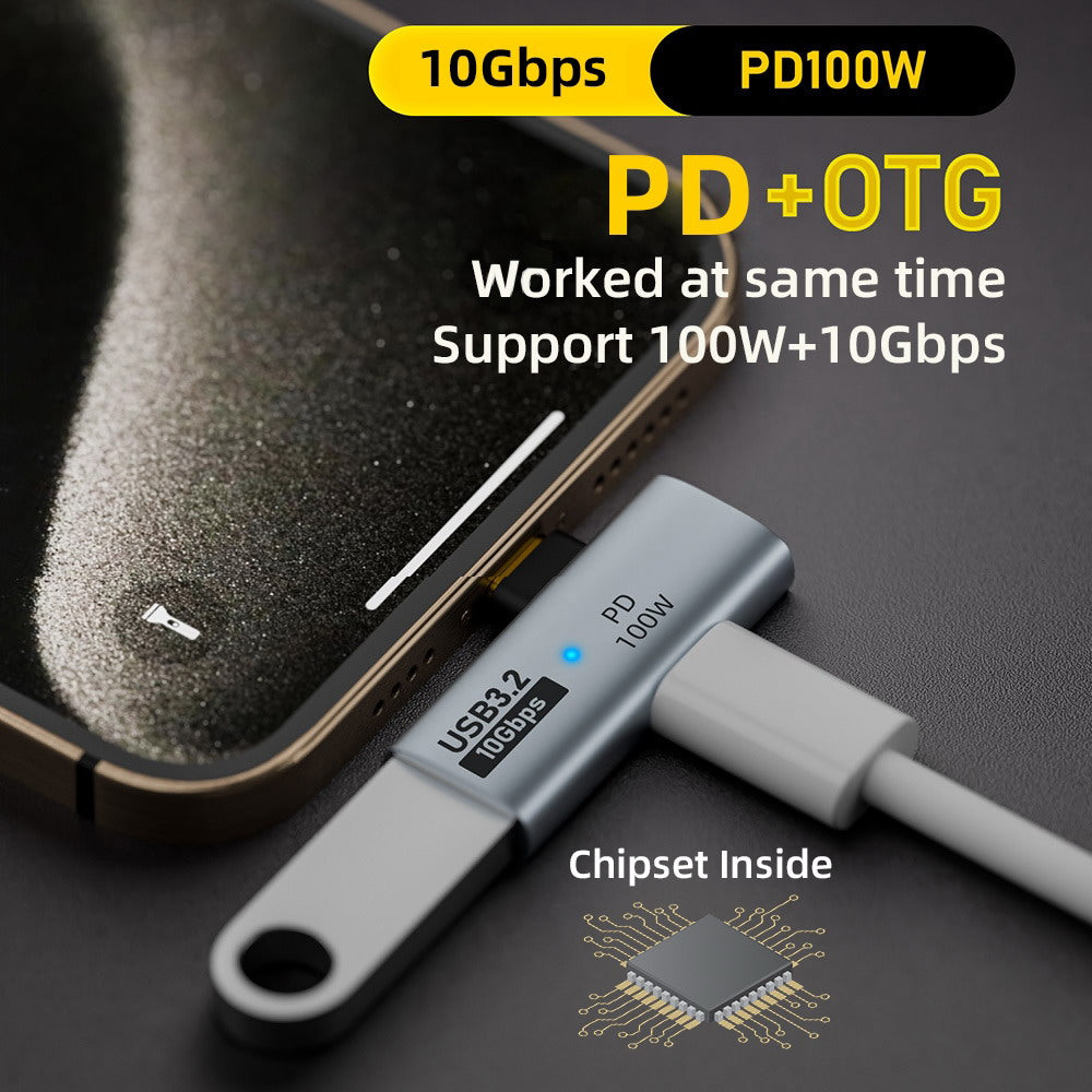 10Gbps USB-C Type-C to USB 3.0 Female OTG & 100W PD Power Adapter for Laptop Tablet Phone UC-035-PD