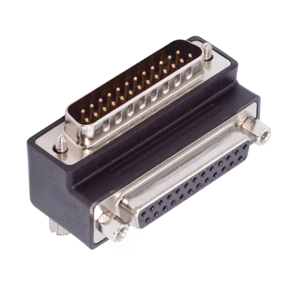 DSUB Parallel LPT AES/EBU DB25pin Male Nut to Female Screw Extension Adapter DB Connector Up 90 Degree Angled DB-008-UP