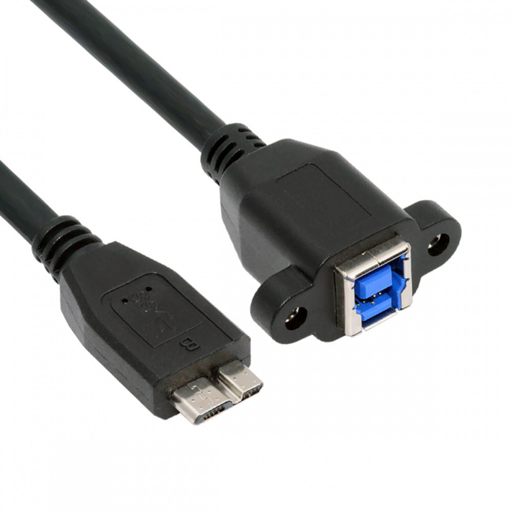 USB 3.0 Type-B Female to USB3.0 Micro-B Male Cable Extension 5Gbps for Disk SSD Camera Data 30cm U3-087