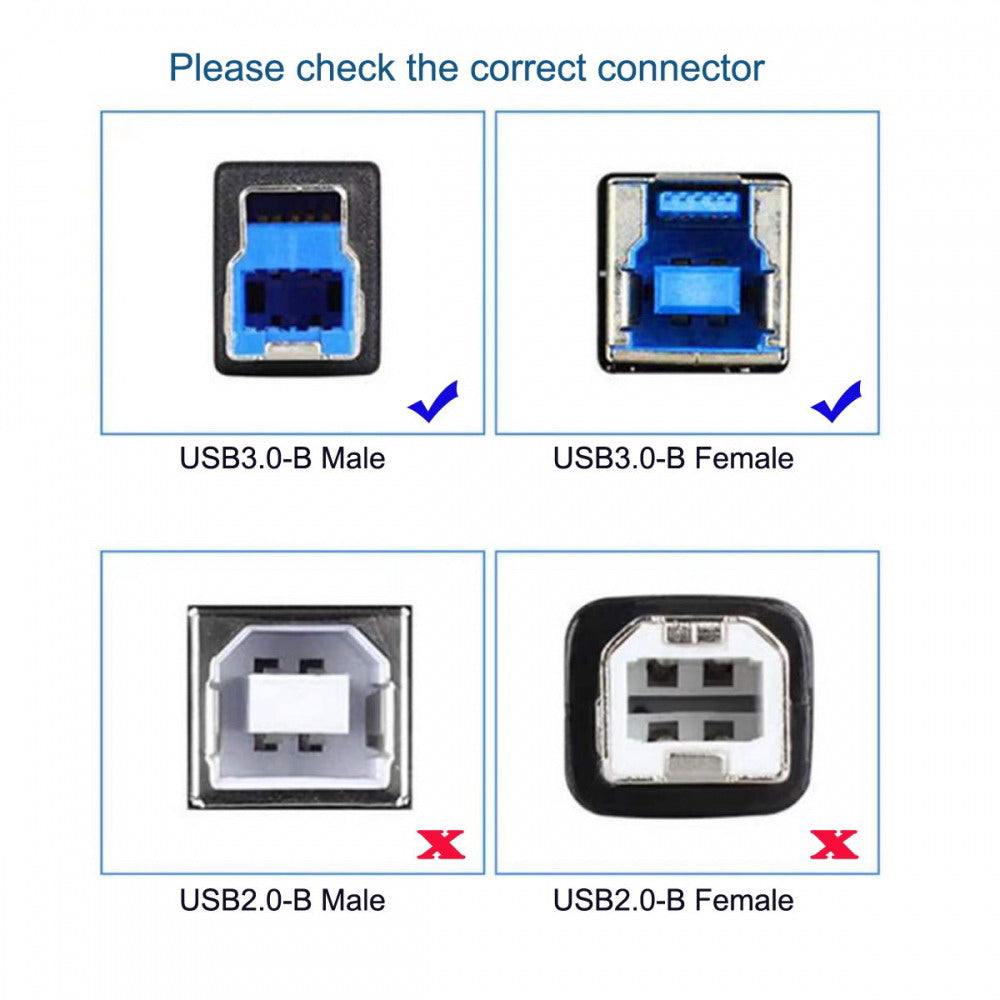 USB 3.0 Type-B Female to USB3.0 Micro-B Male Cable Extension 5Gbps for Disk SSD Camera Data 30cm U3-087