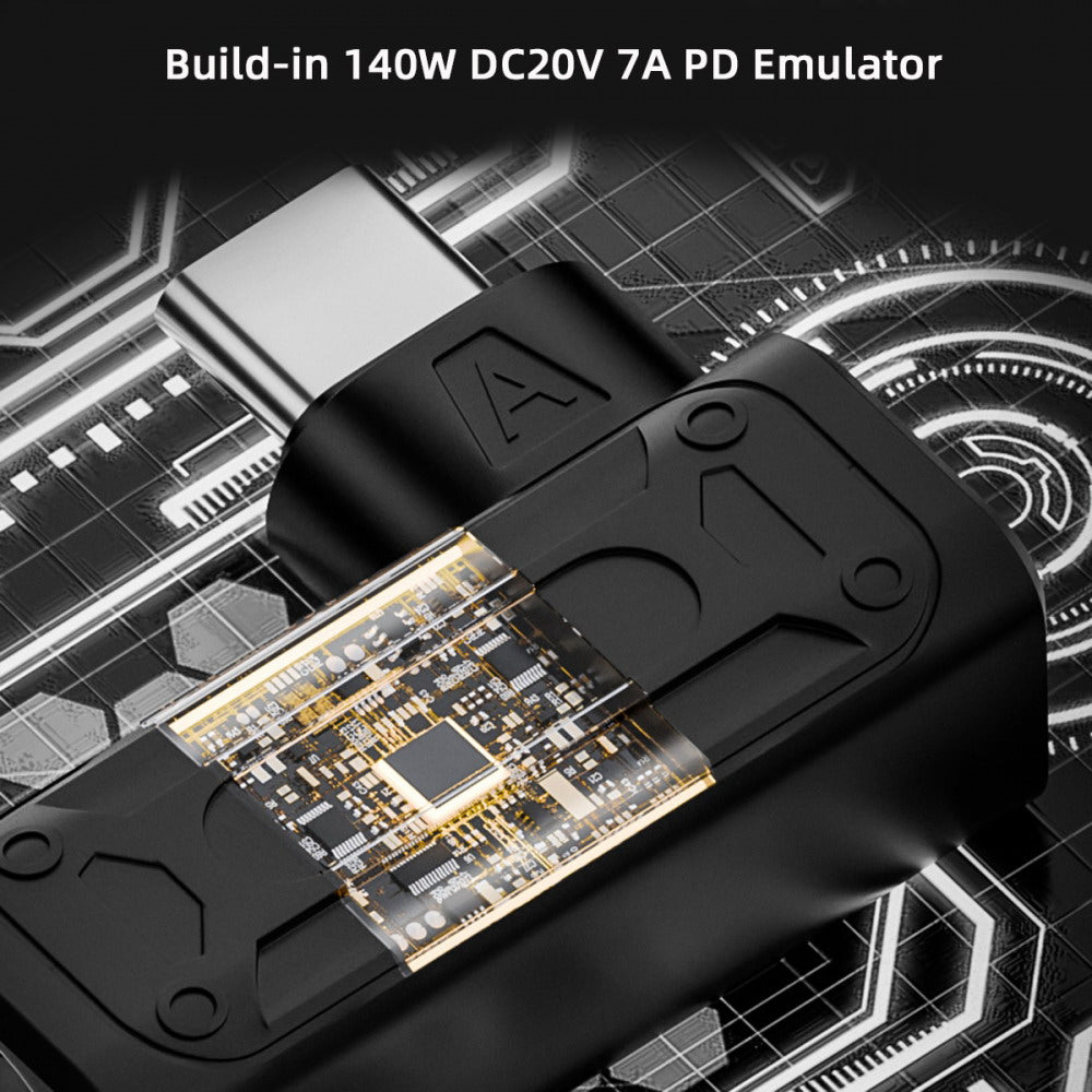 140W 100W DC Jack 6.0x1.4mm Input to USB-C Type-C Angled 90 Degree Power Plug Charge Adapter for Laptop Phone UC-066-6014MM