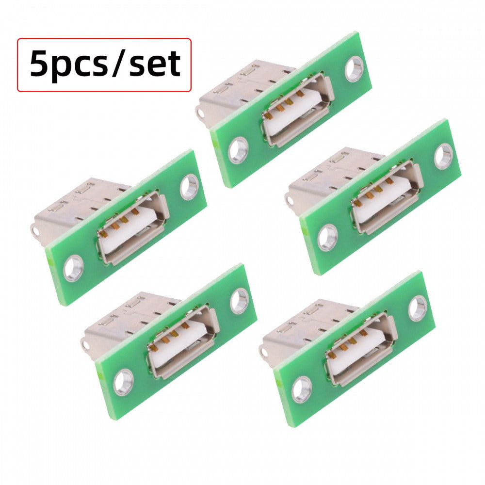 5pcs/set DIY OEM USB Type-A Female Socket Connector with Panel Mount Solder Type CN-014-AF