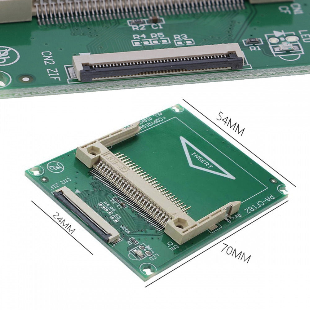 Compact Flash CF Memory Card to 1.8" CE Ipod ZIF SSD HDD Adapter with 2 Cables EP-040