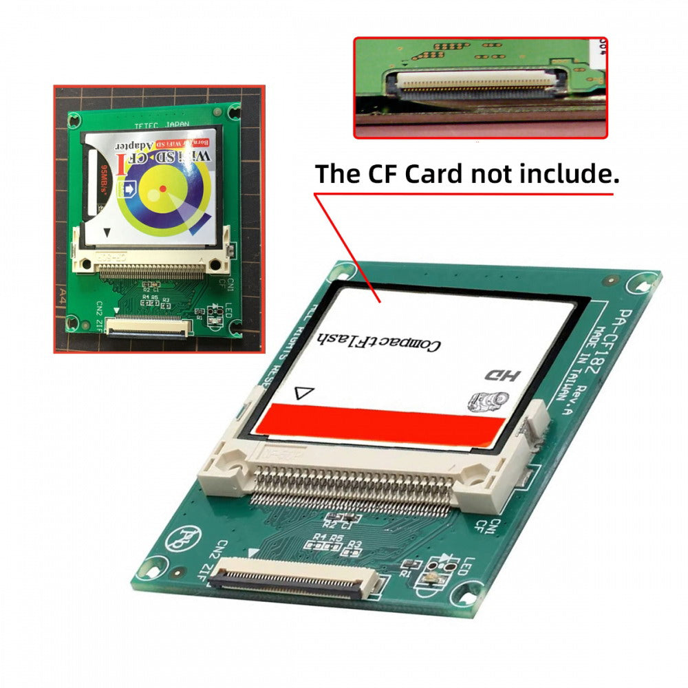 Compact Flash CF Memory Card to 1.8" CE Ipod ZIF SSD HDD Adapter with 2 Cables EP-040