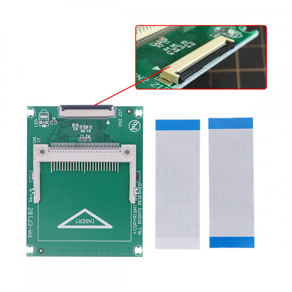Compact Flash CF Memory Card to 1.8" CE Ipod ZIF SSD HDD Adapter with 2 Cables EP-040