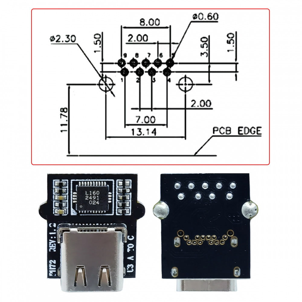 Chenyang Connector DIY OEM Type-C Female Socket Connector with VL160 Chipset Replace for USB3.0 Type-A Female DIP Type DC 5V Power