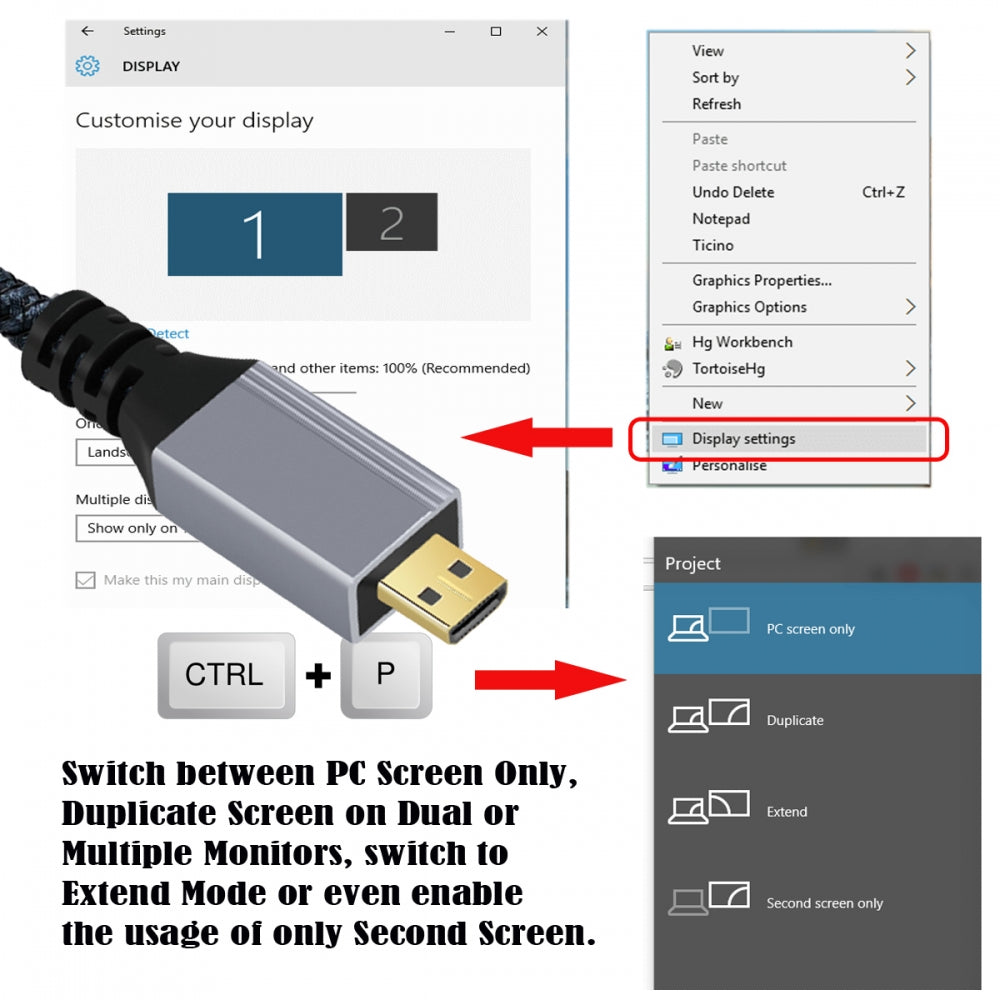 HDMI 2.0 Male to Micro HDMI Type-D Male 4K 60hz Cable with Sleeve Straight Connector for HDTV Computer Laptop Monitor