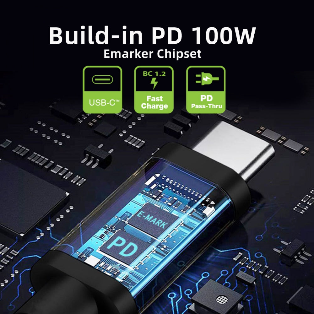 100W Type C USB-C Input to 20V DC 7.9*5.4mm Output Power 20V 5A 65W PD Charge Cable compatible with Laptop