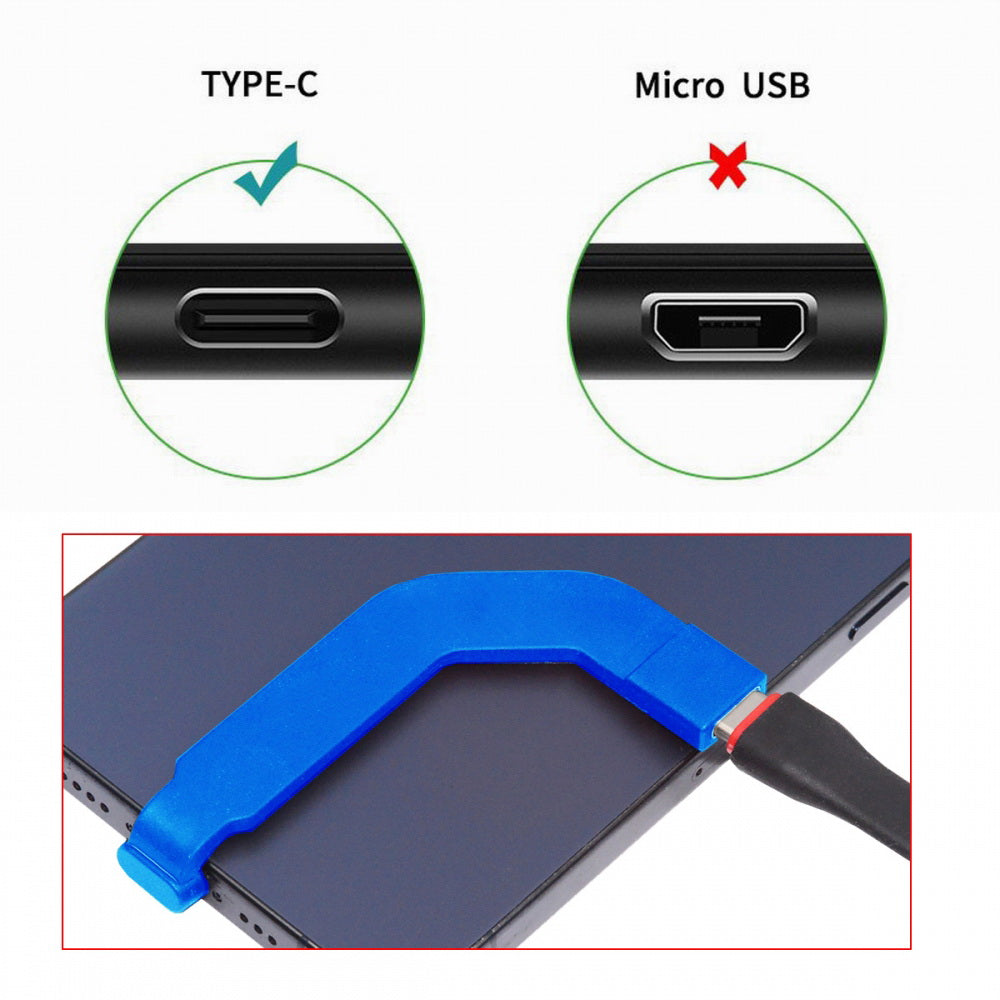 360 Degree Angled Type-C Male to USB-C Female Extension Ultra Slim Data Cable Connector Protector 65W Fast Charge for Tablet Phone