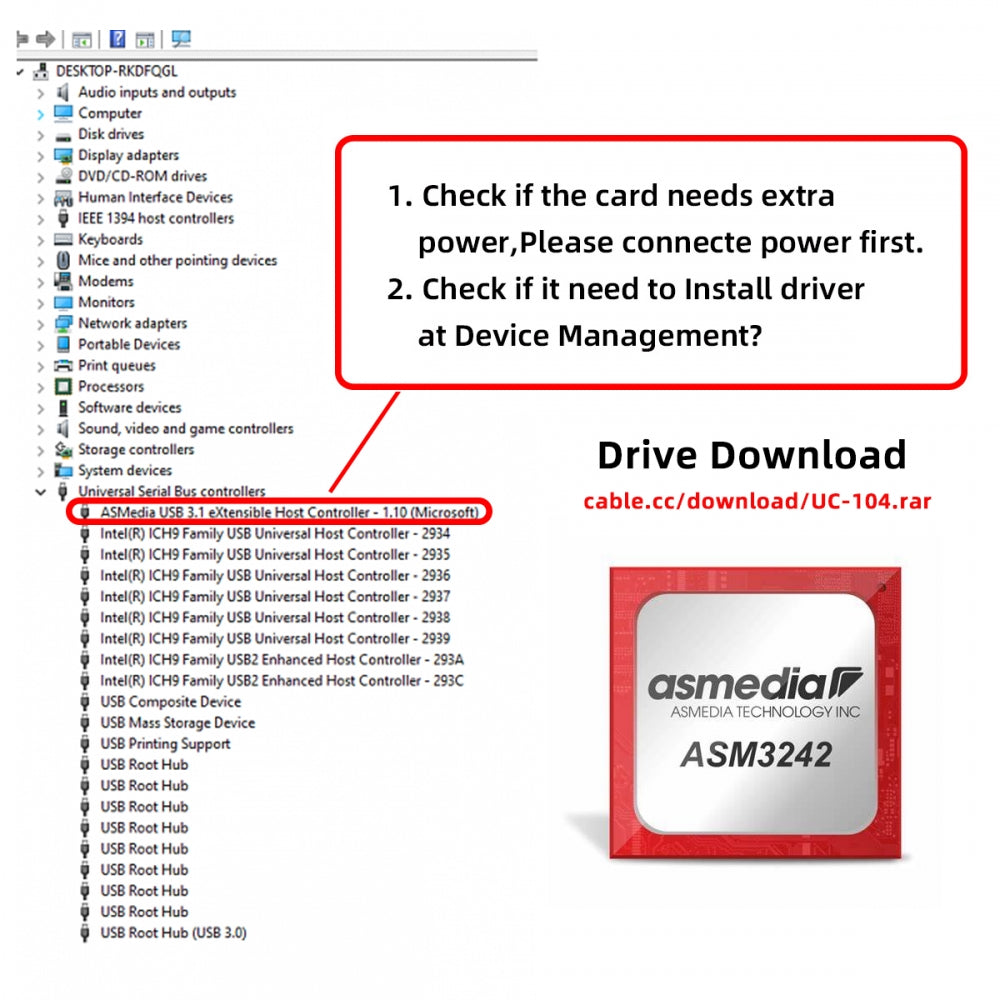 20Gbps Type-E USB 3.1 Front Panel Socket to NVME NGFF M-Key Express Card Adapter ASM3242 Chipset for Motherboard