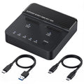 Cloner Dual-Bay NVME M.2 NGFF M-Key to USB-C Type-C One-Click Offline Clone Backup Enclosure 20Gbps Hyper Vertical Duplicator