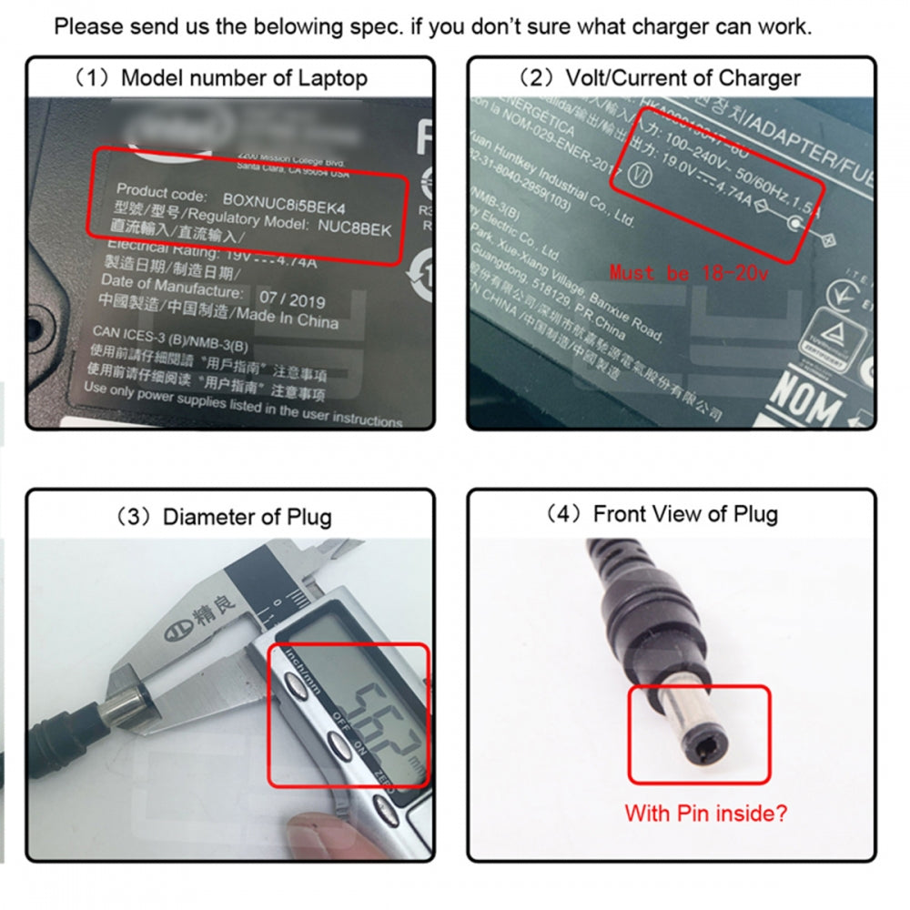 100W Type-C USB-C Female Input to DC 7.9*5.4mm Plug Output Power 20V 5A PD Charge Cable 16cm for Laptop