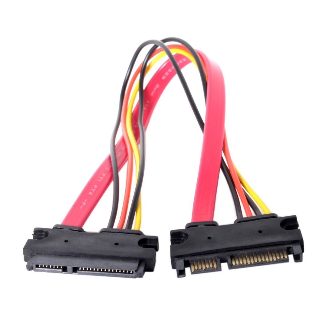 SATA III 3.0 22Pin Male to Female Data Power Extension Cable 30cm
